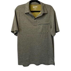 DULUTH TRADING CO POLO SHIRT PERFORMANCE RELAXED FIT OLIVE GREEN MENS S CASUAL